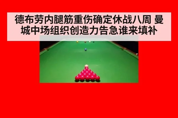德布劳内腿筋重伤确定休战八周 曼城中场组织创造力告急谁来填补